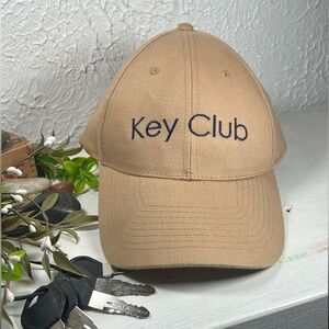 Key Club Khaki Velcro Back Hat Key Club Collector Hat FL Key Club Embroidered